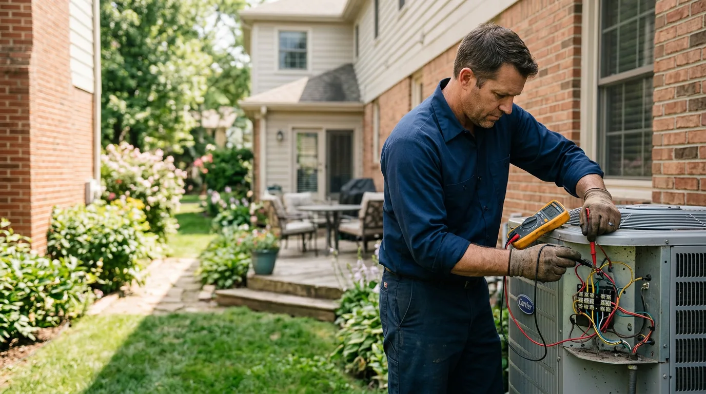 HVAC technician working near Davilla, TX
